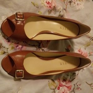 Open toed Ralph Lauren low heels